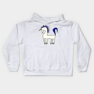 white unicorn Kids Hoodie